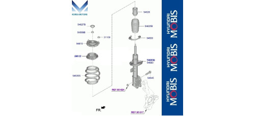 mobis ammortizator peredniy hyundai staria 2021-25